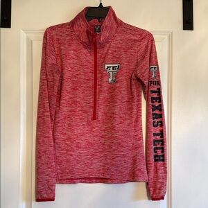 PINK Victoria's Secret Hot Pink Heathered Quarter-Zip Pullover